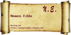 Nemes Edda névjegykártya