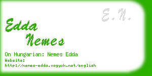 edda nemes business card